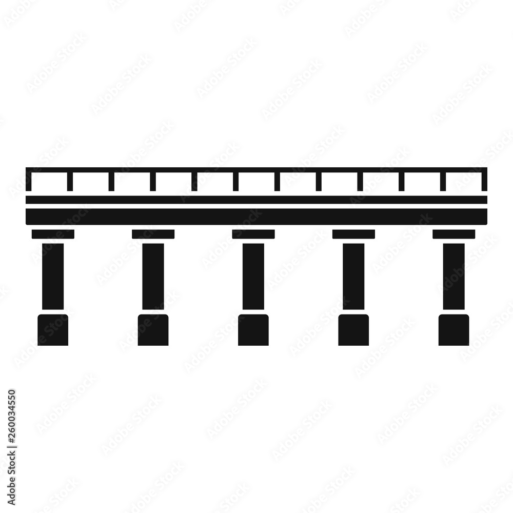 Bridge icon. Simple illustration of bridge vector icon for web design isolated on white background