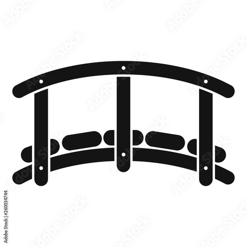 Small wood bridge icon. Simple illustration of small wood bridge vector icon for web design isolated on white background