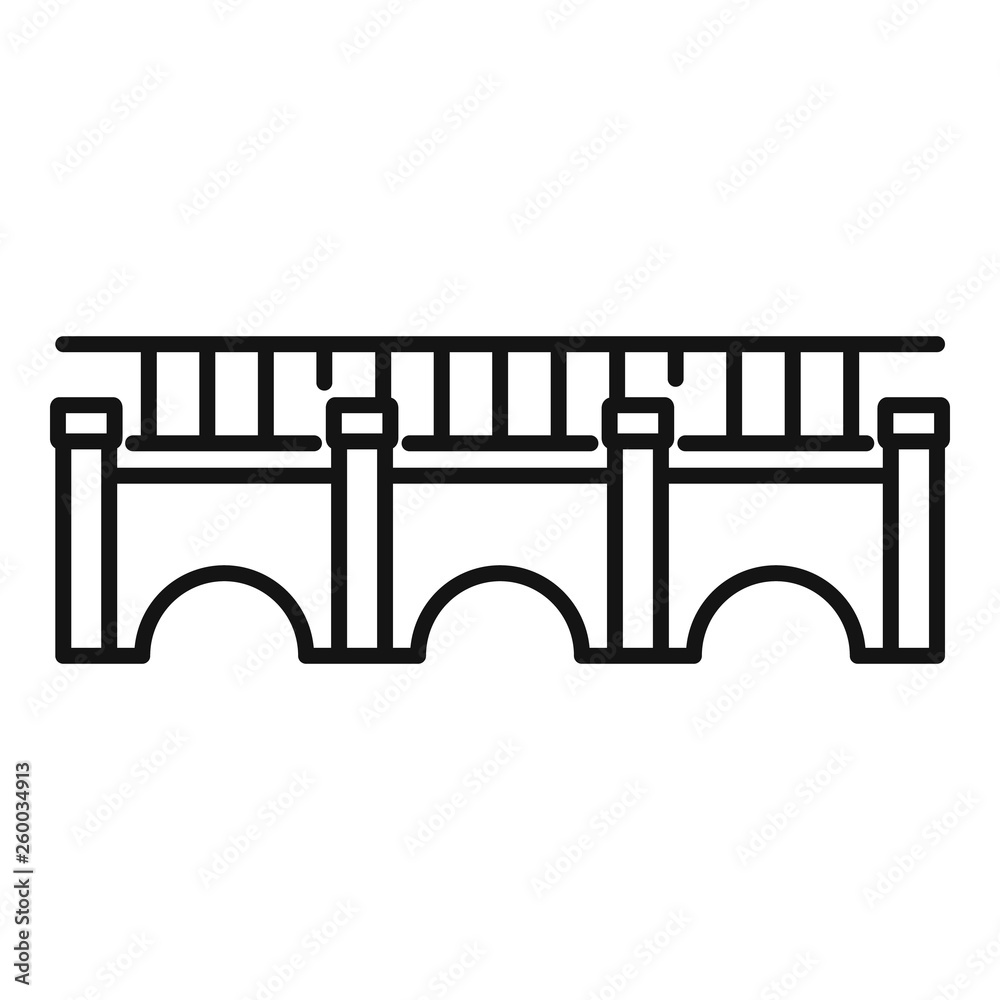 City bridge icon. Outline city bridge vector icon for web design isolated on white background City bridge icon. Outline city bridge vector icon for web design isolated on white background