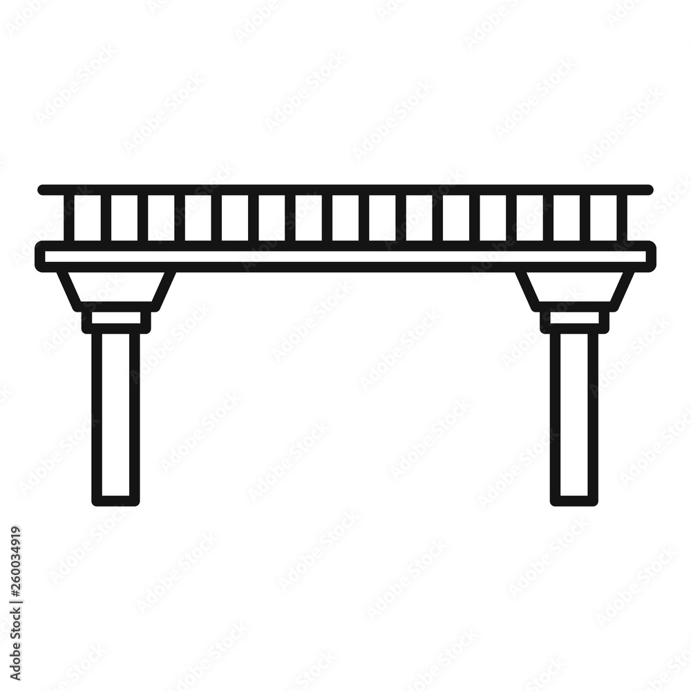High bridge icon. Outline high bridge vector icon for web design isolated on white background High bridge icon. Outline high bridge vector icon for web design isolated on white background
