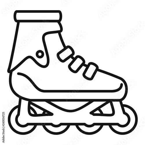 Modern inline skates icon. Outline modern inline skates vector icon for web design isolated on white background