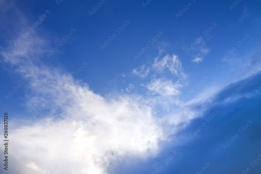 Blue sky with white clouds in summer day