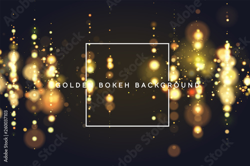 Bokeh sparkle Christmas 2020 background. Glitter lights luxury glamor background. Abstract defocused circular party magic christmas lights. New year glamorous elegant, shiny background. EPS 10.