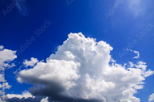 Blue sky with white clouds in summer day