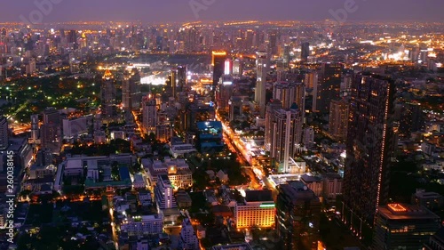 Wallpaper Mural Timelapse of Bangkok cityscape night light Torontodigital.ca