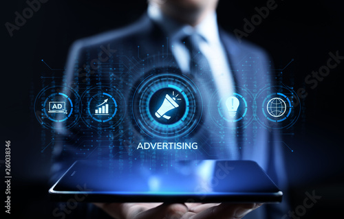 Advertising Marketing Sales Growth Business concept on screen.