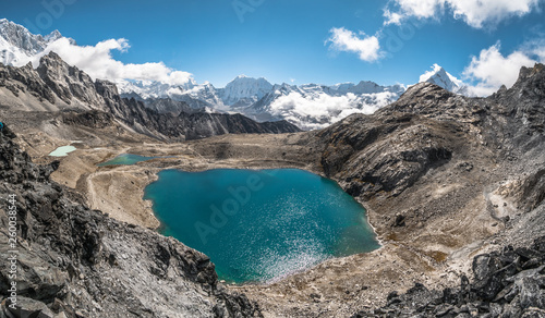 View from Kongma La Himalayas in Nepal