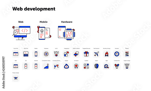 set of vector icons for web and mobile applications