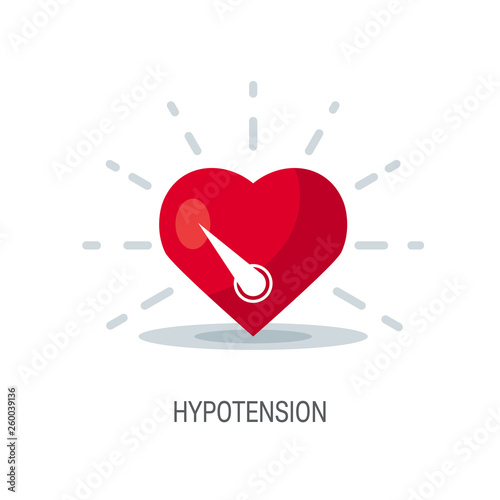 Blood pressure concept in flat style, vector