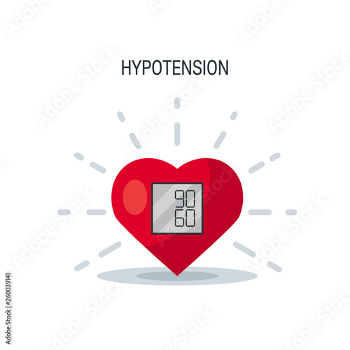Blood pressure concept in flat style, vector