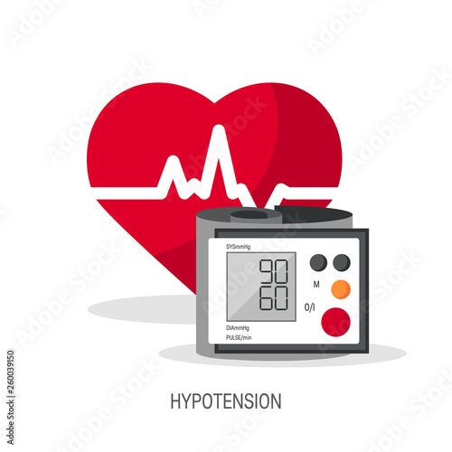 Blood pressure concept in flat style, vector