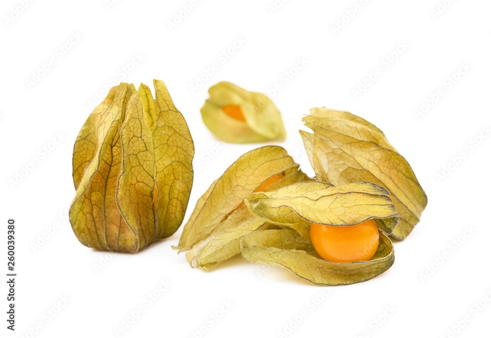 Healthy Cape Gooseberry (Physalis) isolated on white background Healthy Cape Gooseberry (Physalis) isolated on white background