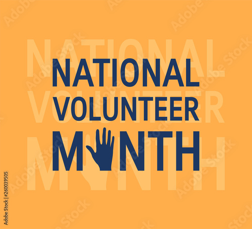 National volunteer month concept in flat style