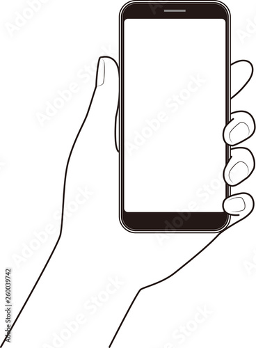 スマホを持つ手