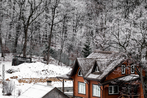 house in winter forest © kate_smolina