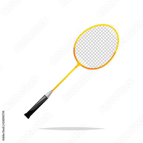 Badminton racket vector isolated illustration