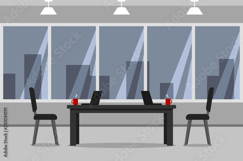 Empty conference hall. Vector illustration.