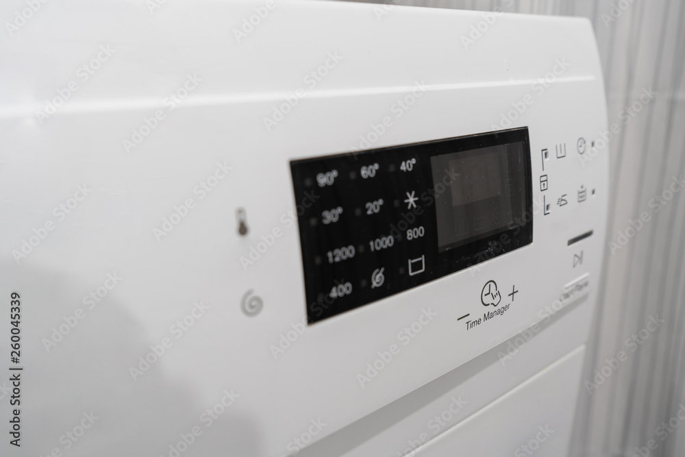 Display on the washing machine to control the settings of the washing mode Display on the washing machine to control the settings of the washing mode