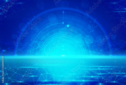 Wallpaper Mural data deep learning ai technology, robotic, molecule of chemical, atom cell science, futuristic cyber network, system of background illustration 3d rendering, space travel Torontodigital.ca