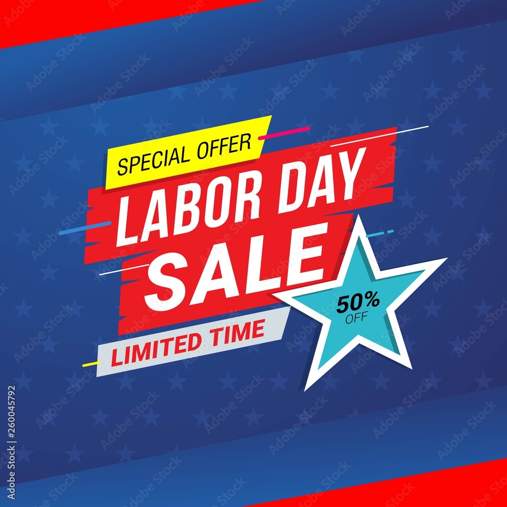 Labor day sale promotion banner template design Labor day sale promotion banner template design