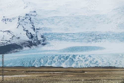 Landscape view of Iceland Jokulsarlon is a glacial lagoon, bordering Vatnajokull National Park in southeastern Iceland photo