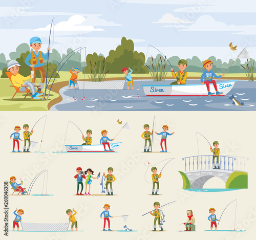 Fishing Activity Concept