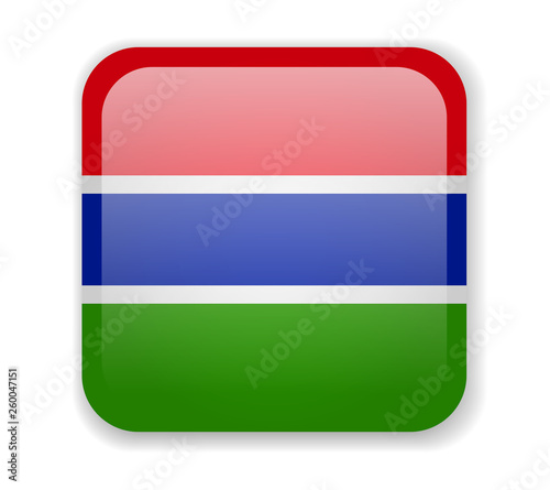 Free Download Gambia flag bright square icon on a white background - GFXLoad