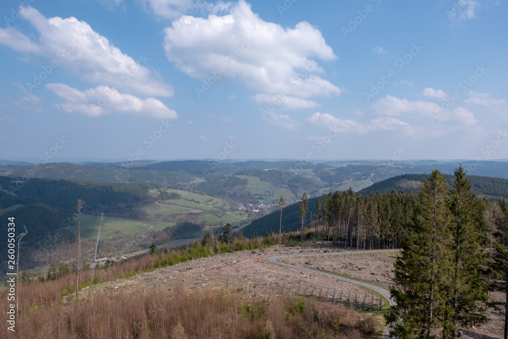 Blick von der Thüringer Warte nach Probstzella in Thüringen