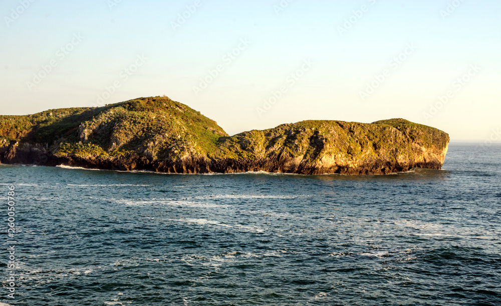 Coastline in Asturias in the north of Spain. You can see the ocean in a sunny day.