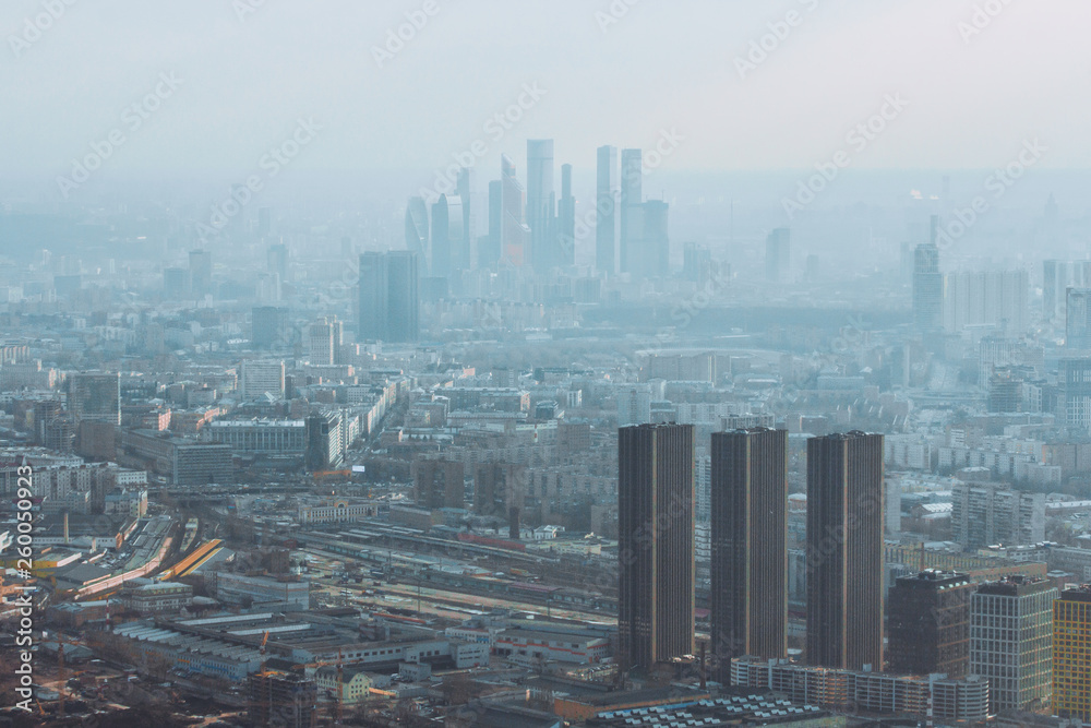 Fototapeta premium Widok budynków miasta Moskwy