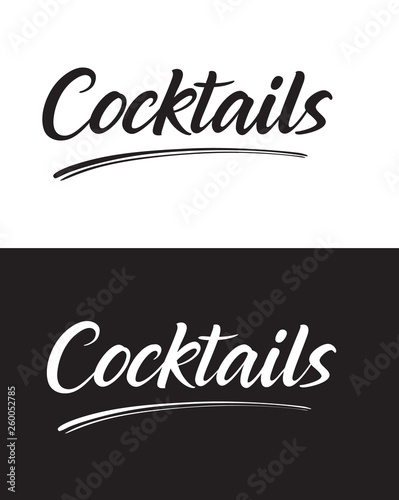 Cocktails menu title