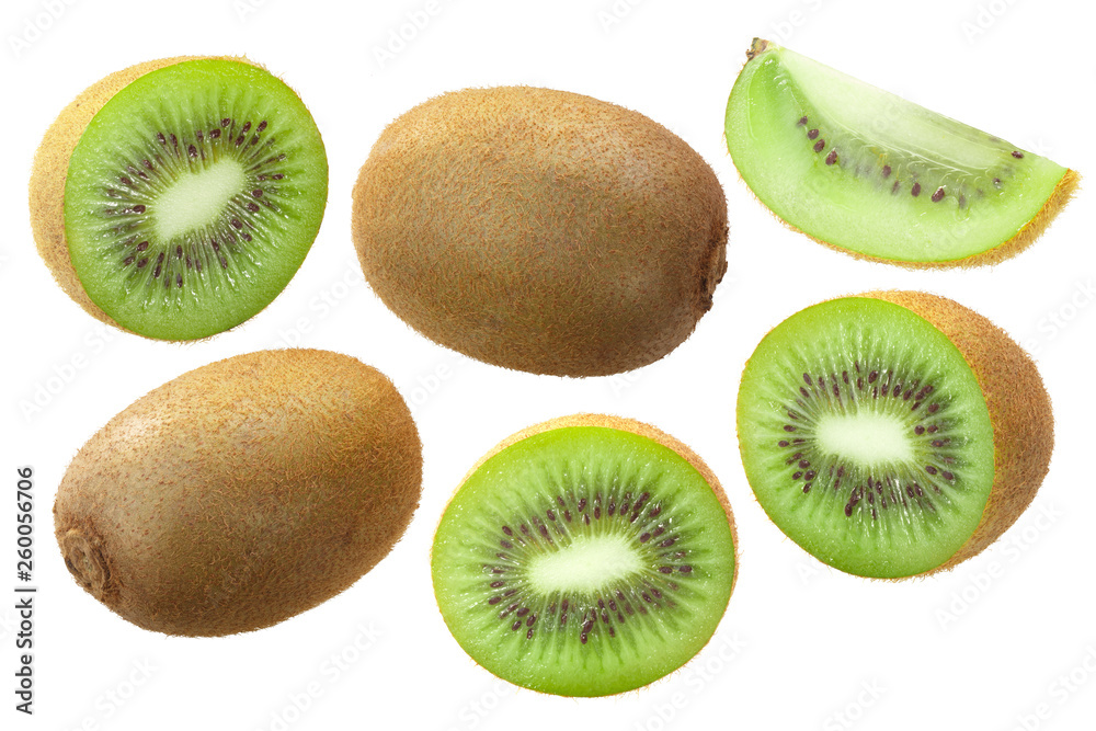 Fototapeta premium Kiwifruits A. deliciosa, paths