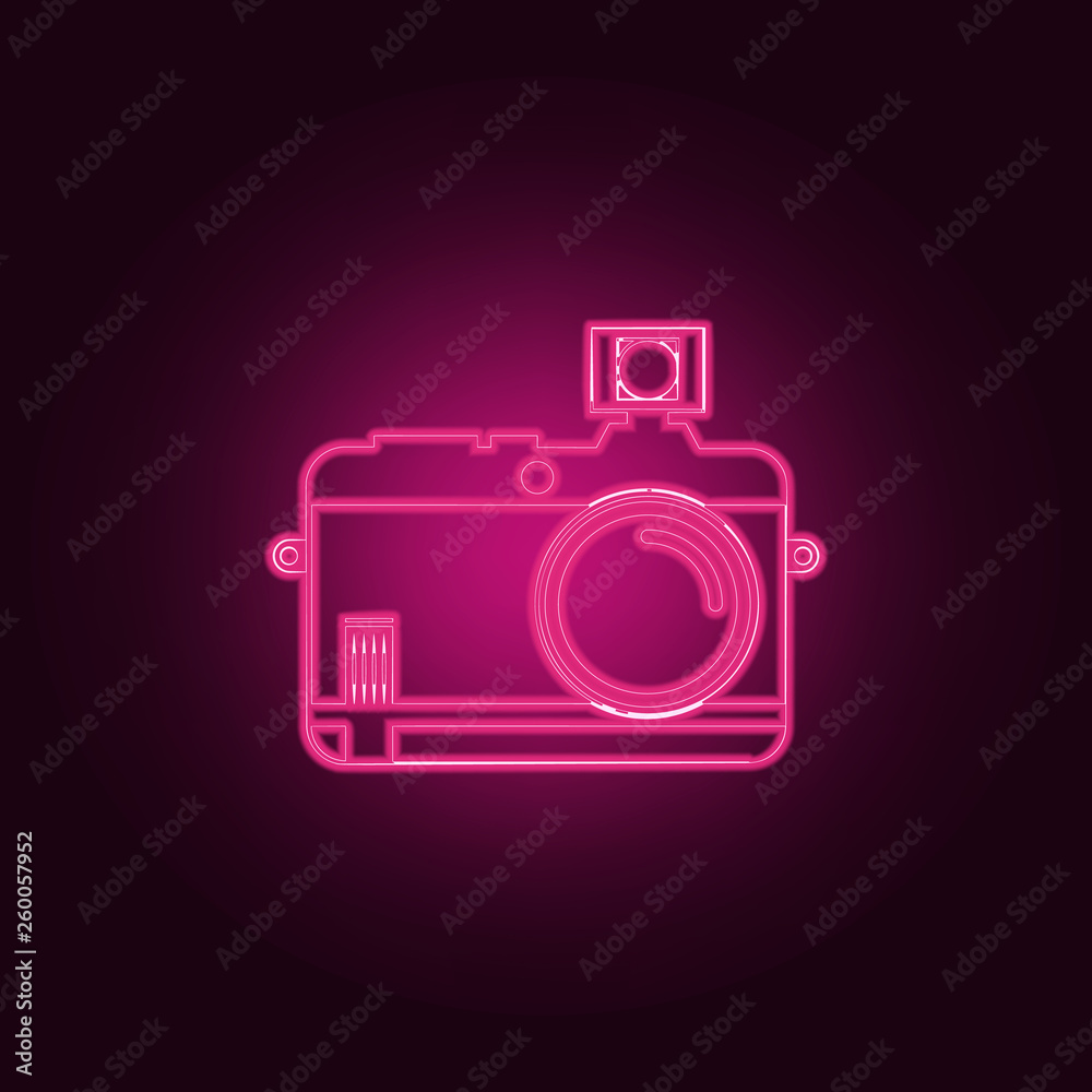 logo camera icon. Elements of Photo in neon style icons. Simple icon for websites, web design, mobile app, info graphics logo camera icon. Elements of Photo in neon style icons. Simple icon for websites, web design, mobile app, info graphics