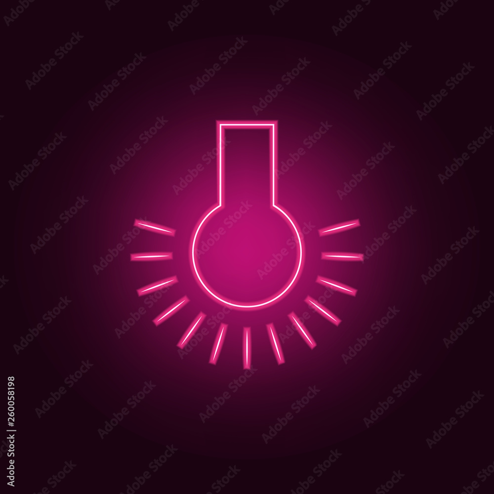 light from filming icon. Elements of Photo in neon style icons. Simple icon for websites, web design, mobile app, info graphics