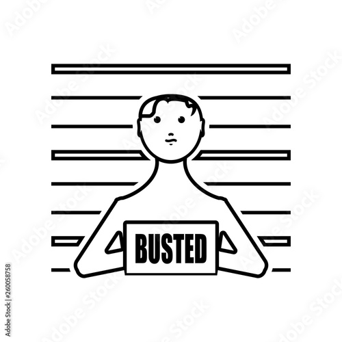 photo of the criminal icon. Element of Police for mobile concept and web apps icon. Outline, thin line icon for website design and development, app development