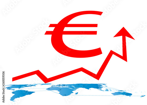 Euro - rising trend infographic
