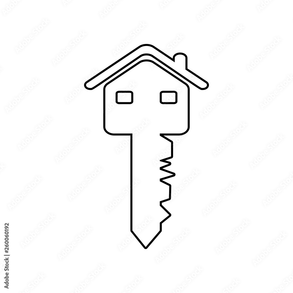 key to the house icon. Element of zoo for mobile concept and web apps icon. Outline, thin line icon for website design and development, app development