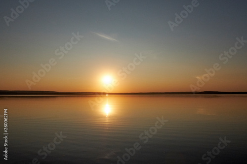 Sunset on the lake without waves © Eduard Vladimirovich