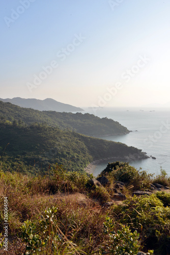 Ocean view from hiking trails on Lamma Island, Hong Kong