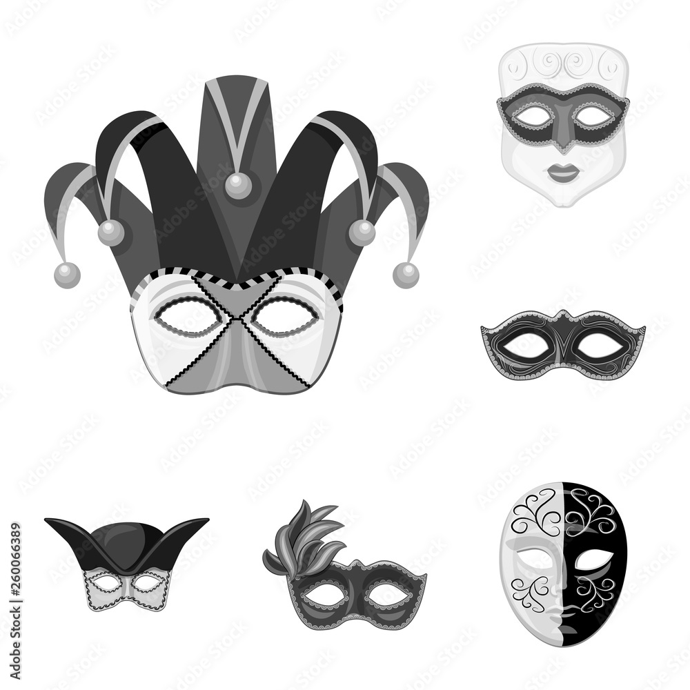 set of carnival masks