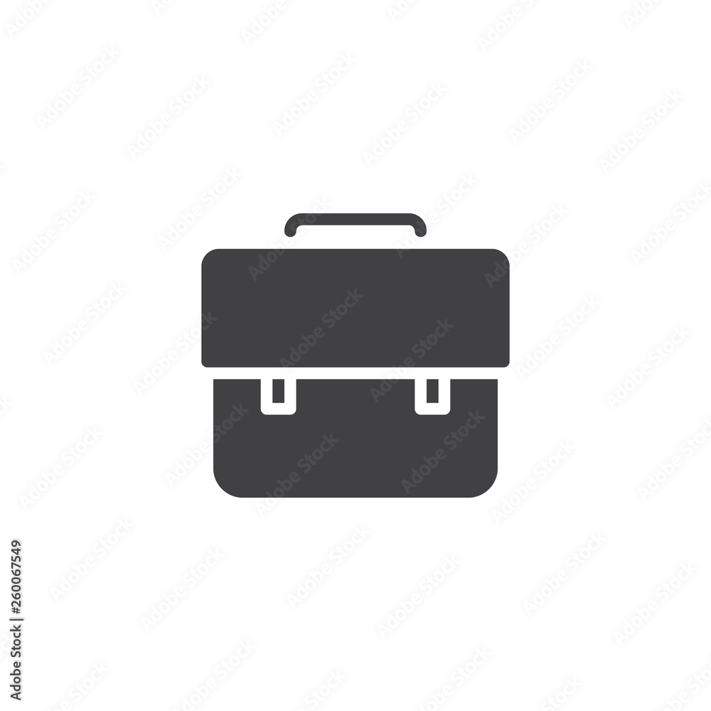 Portfolio case vector icon. Business bag filled flat sign for mobile concept and web design. Briefcase glyph icon. Symbol, logo illustration. Pixel perfect vector graphics Portfolio case vector icon. Business bag filled flat sign for mobile concept and web design. Briefcase glyph icon. Symbol, logo illustration. Pixel perfect vector graphics
