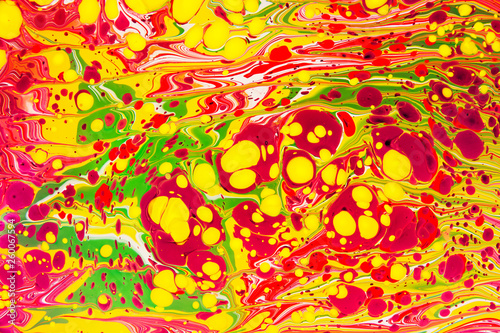 Beautiful abstract painting is a painting technique Ebru .Turkish Ebru style on the water with acrylic paints wring wave.Stylish combination of luxury.Contemporary art marble liquid texture