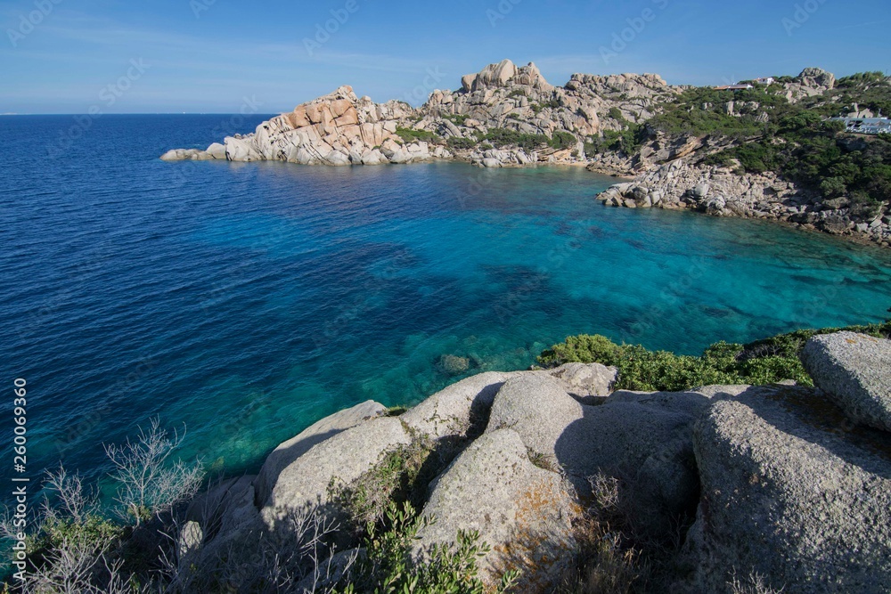 Panorama of Cala Spinosa in Sardinia