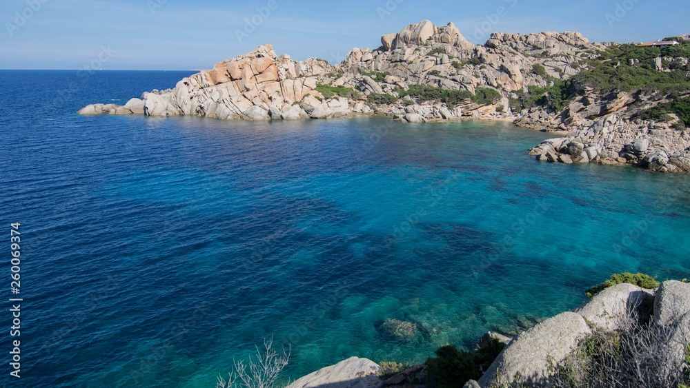 Panorama of Cala Spinosa in Sardinia