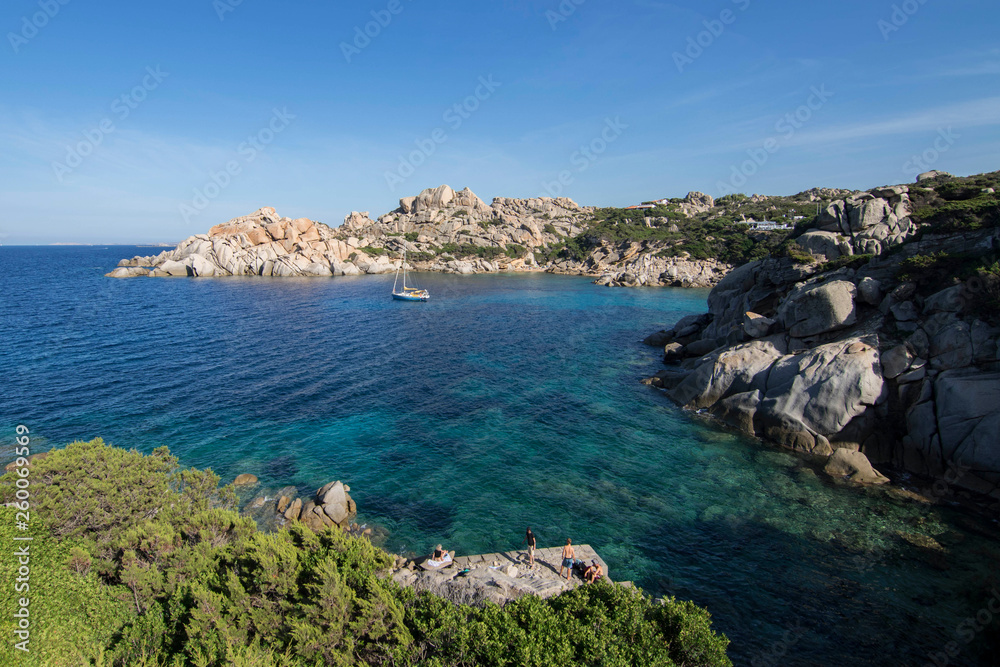 Panorama of Cala Spinosa in Sardinia
