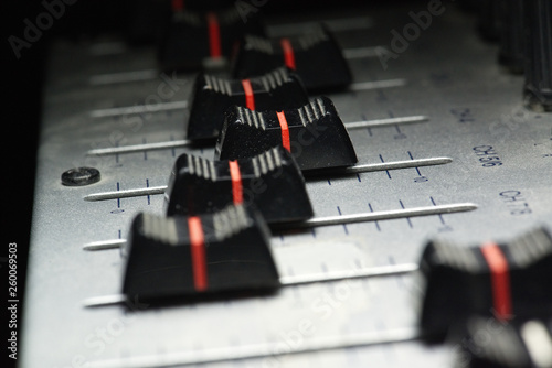 Closeup of Multiple Faders
