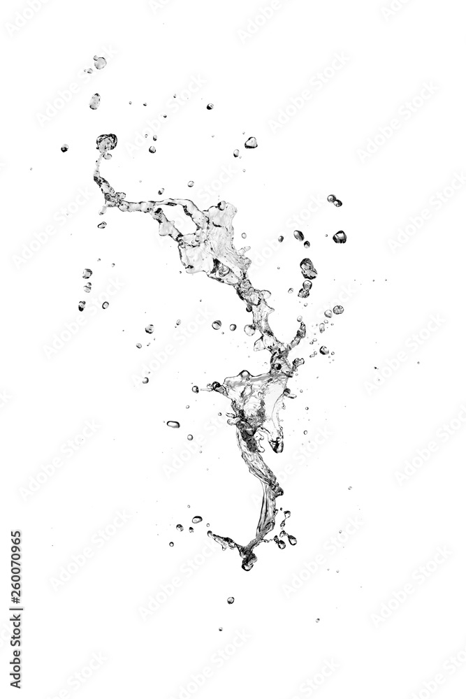 water Splash On white  Background