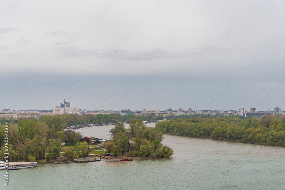 Panorama view from Kalemegdan in Belgrade