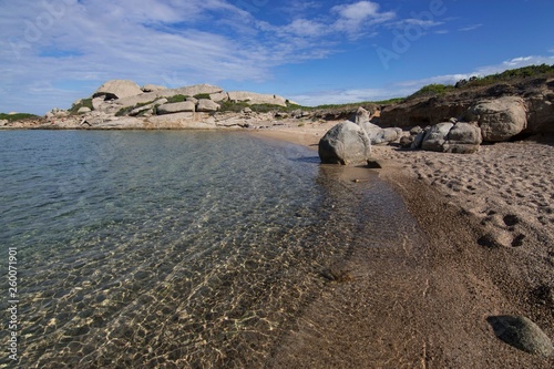 Panorama of La Licciola beach in Sardinia photo