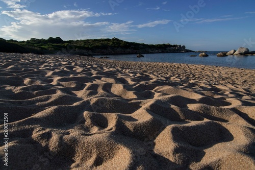 Sand of La Licciola Beach in Sardinia